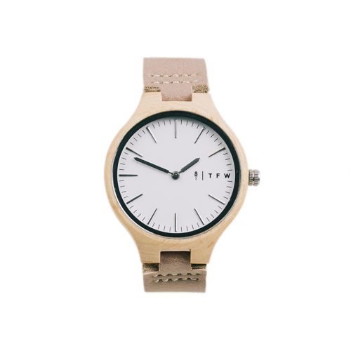 Houten horloge van esdoorn hout